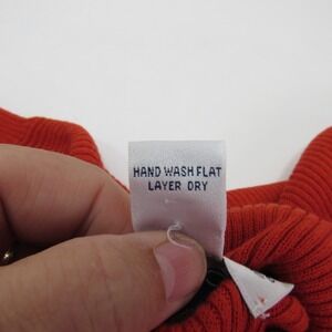 Deane & White Petite Red Cotton Ribbed‎ Knit Turtleneck Sweater Top PS